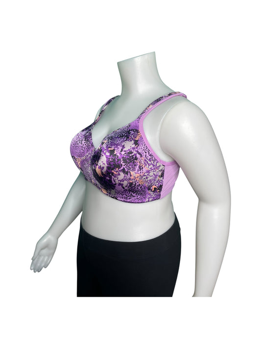 Purple w/ Black and White Bra