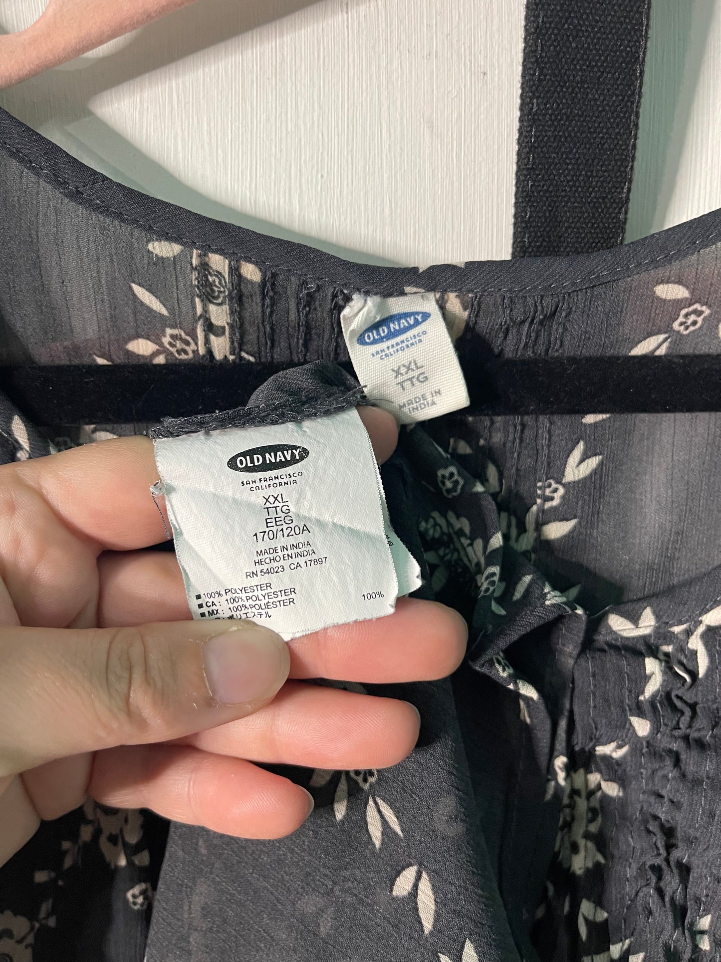 Black & White Long Sleeve Sheer Blouse