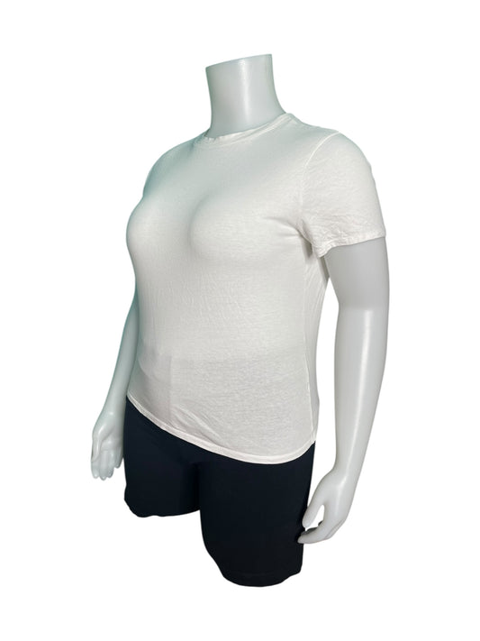 White Mock Neck T-Shirt