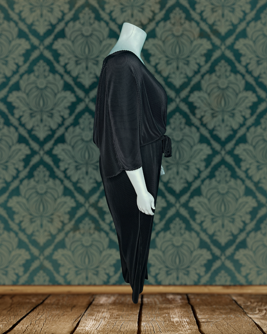 Black 3/4 Sleeved Jumpsuit