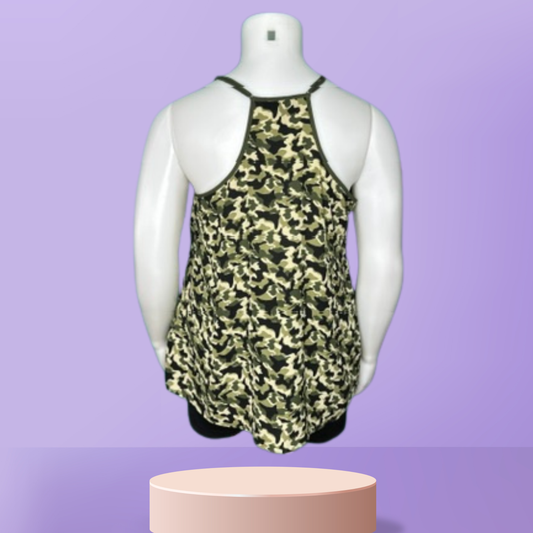 Green Camo Patterned Cami