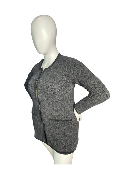Dark Grey Long Sleeved Zippered Blazer