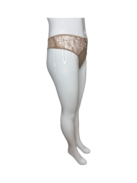 Tan Lace Thong