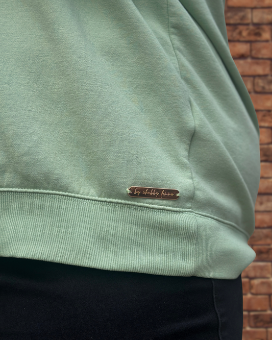 Light Green W/ Dark Green FATTY Embroidered Crewneck Sweatshirt