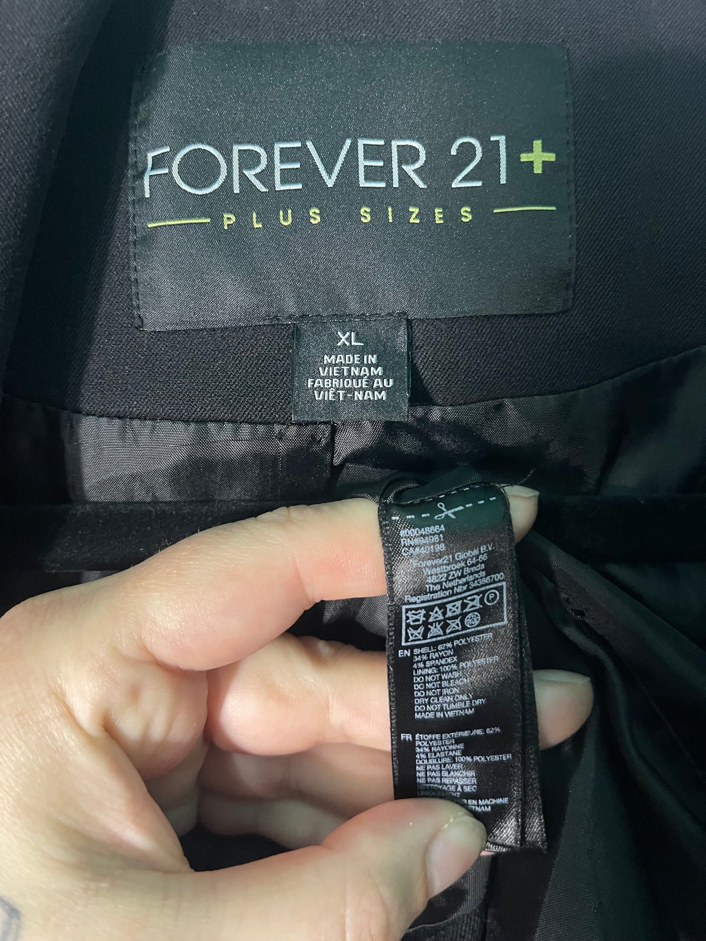 Black One Button Blazer