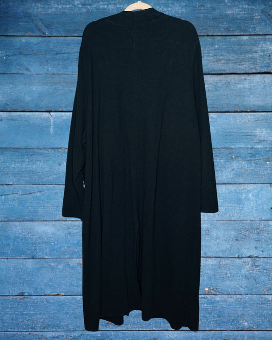 Black Long Sleeved Maxi Cardigan