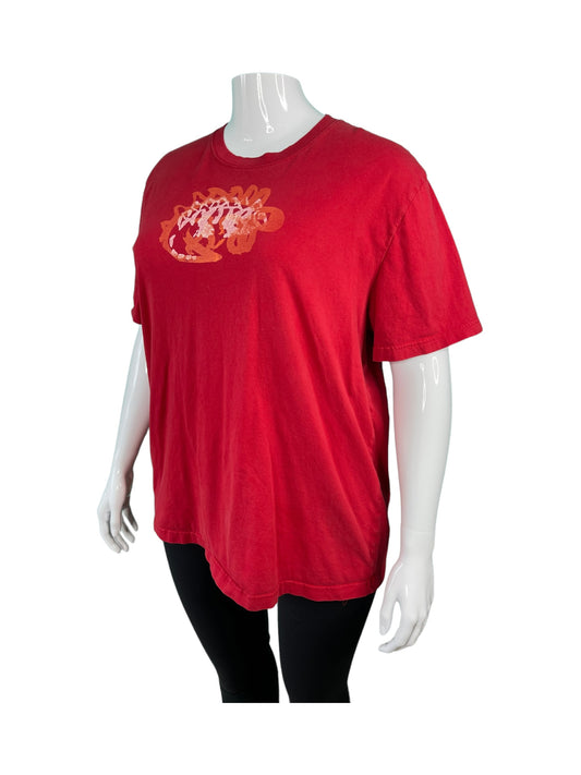 Red Graphic Short Sleeved T-Shirt