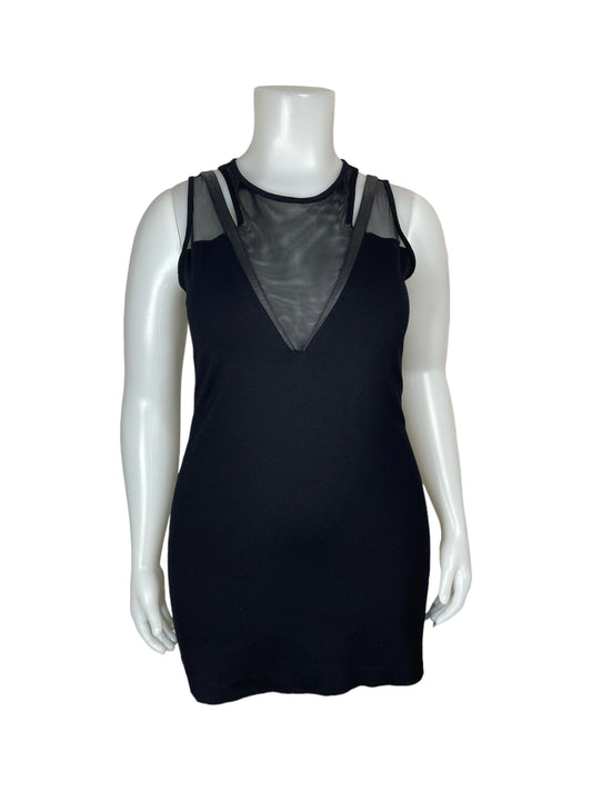 Mesh Sleeveless Mini Dress