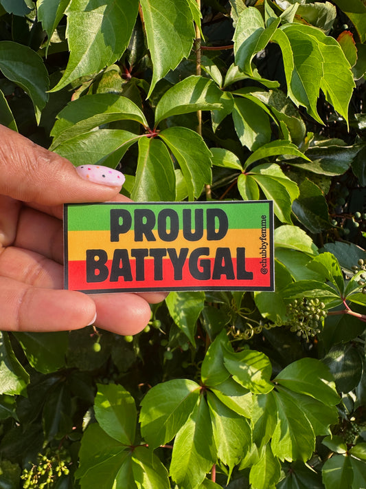 Proud Battygal Black, Red, Yellow and Green Sticker