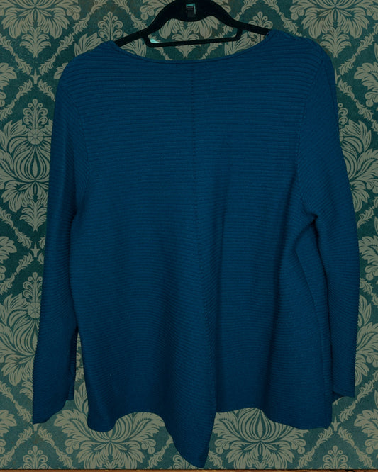 Navy Ripple Long Sleeved Jumper