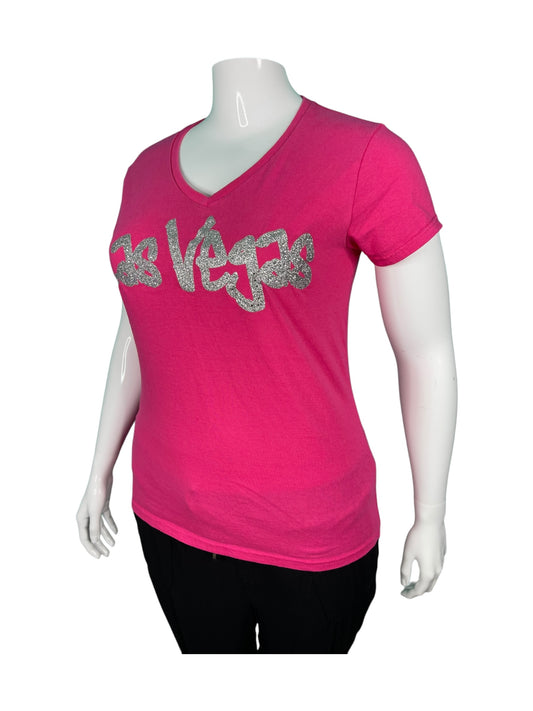 Hot Pink Las Vegas Graphic T-Shirt