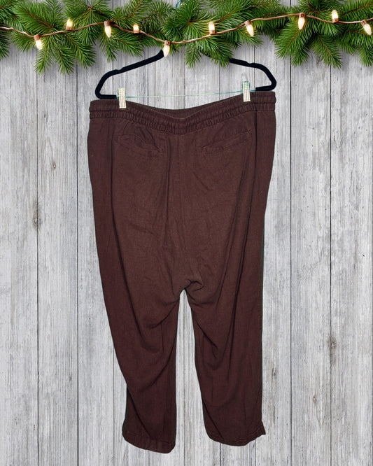 Burgundy Linen Pants