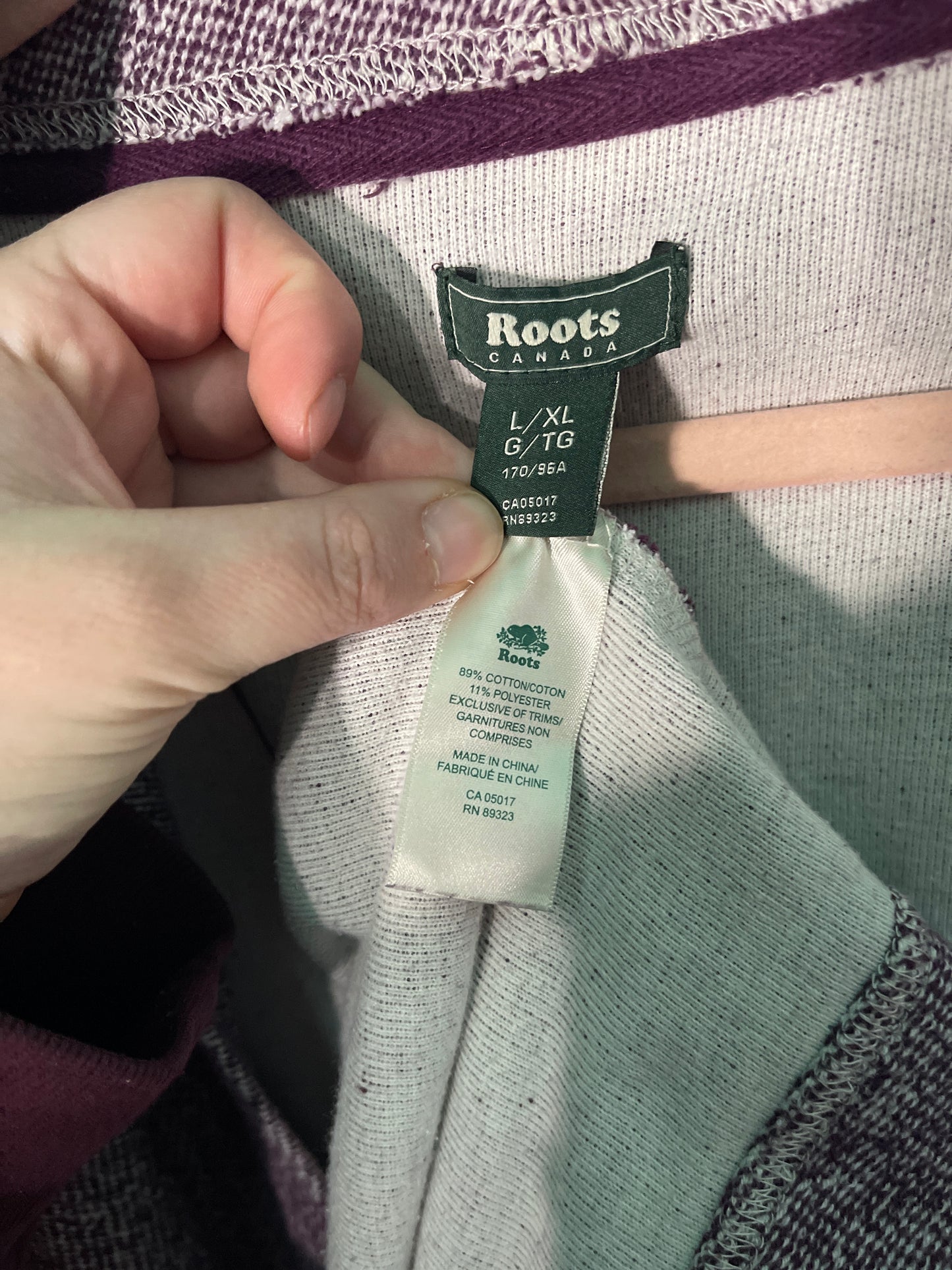 Purple & White Long Sleeved Cardigan