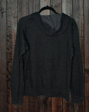 Dark Grey with Purple Thunderbolt Graphic Hoodie