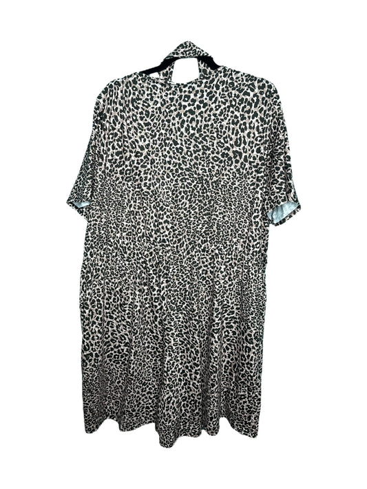 Brown and Black V-neck Cheetah Print Romper