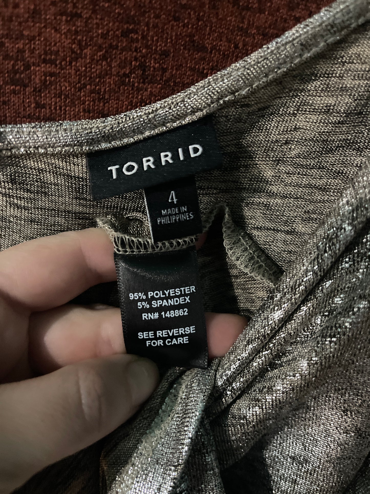 Gold Shiny Spaghetti Strap Tank Top