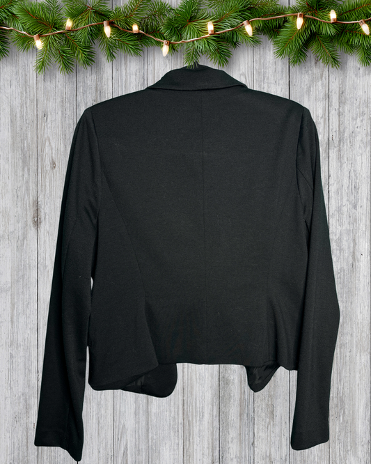 Black One Button Blazer