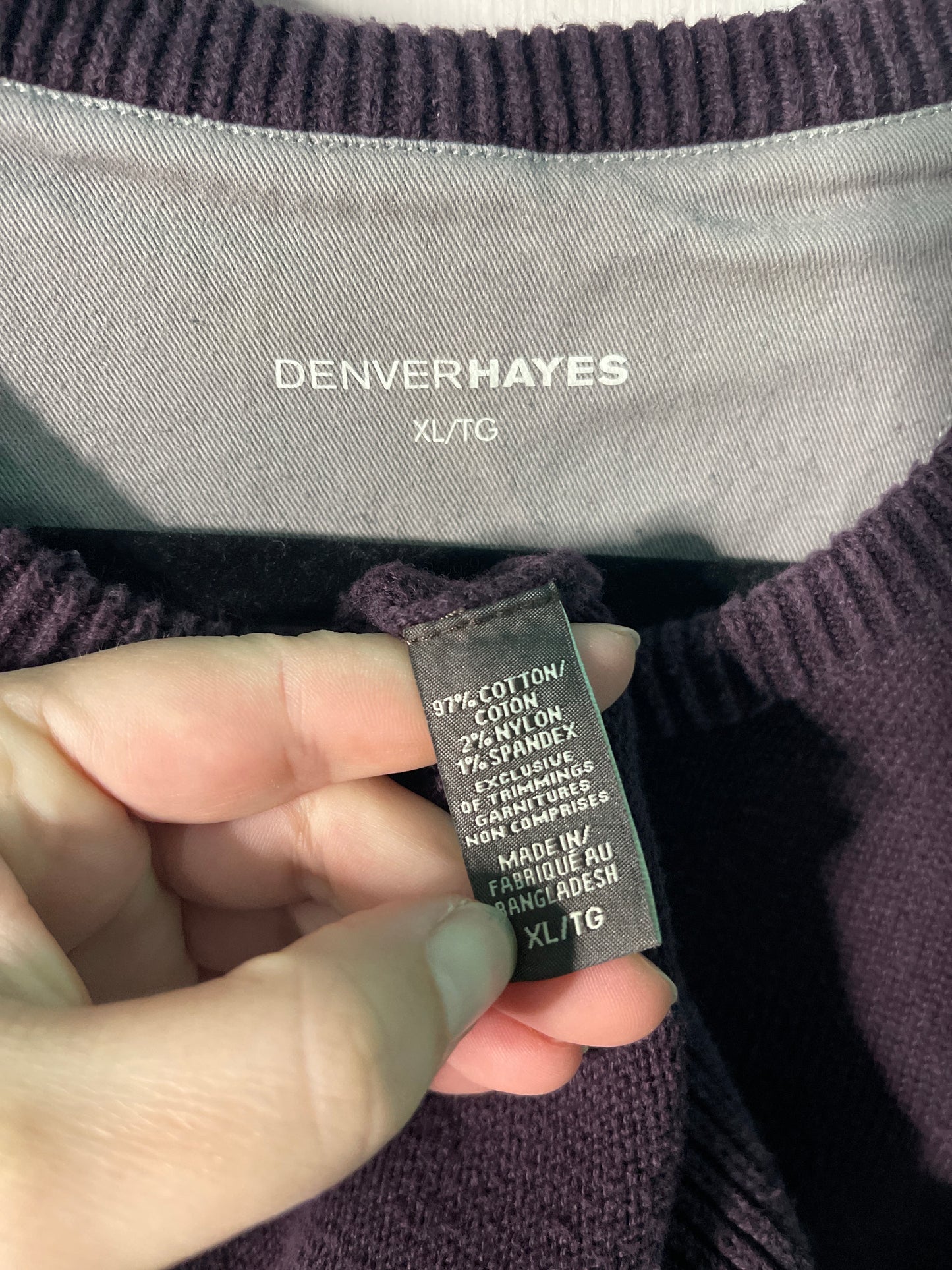 Dark Purple Long Sleeved Knit Jumper