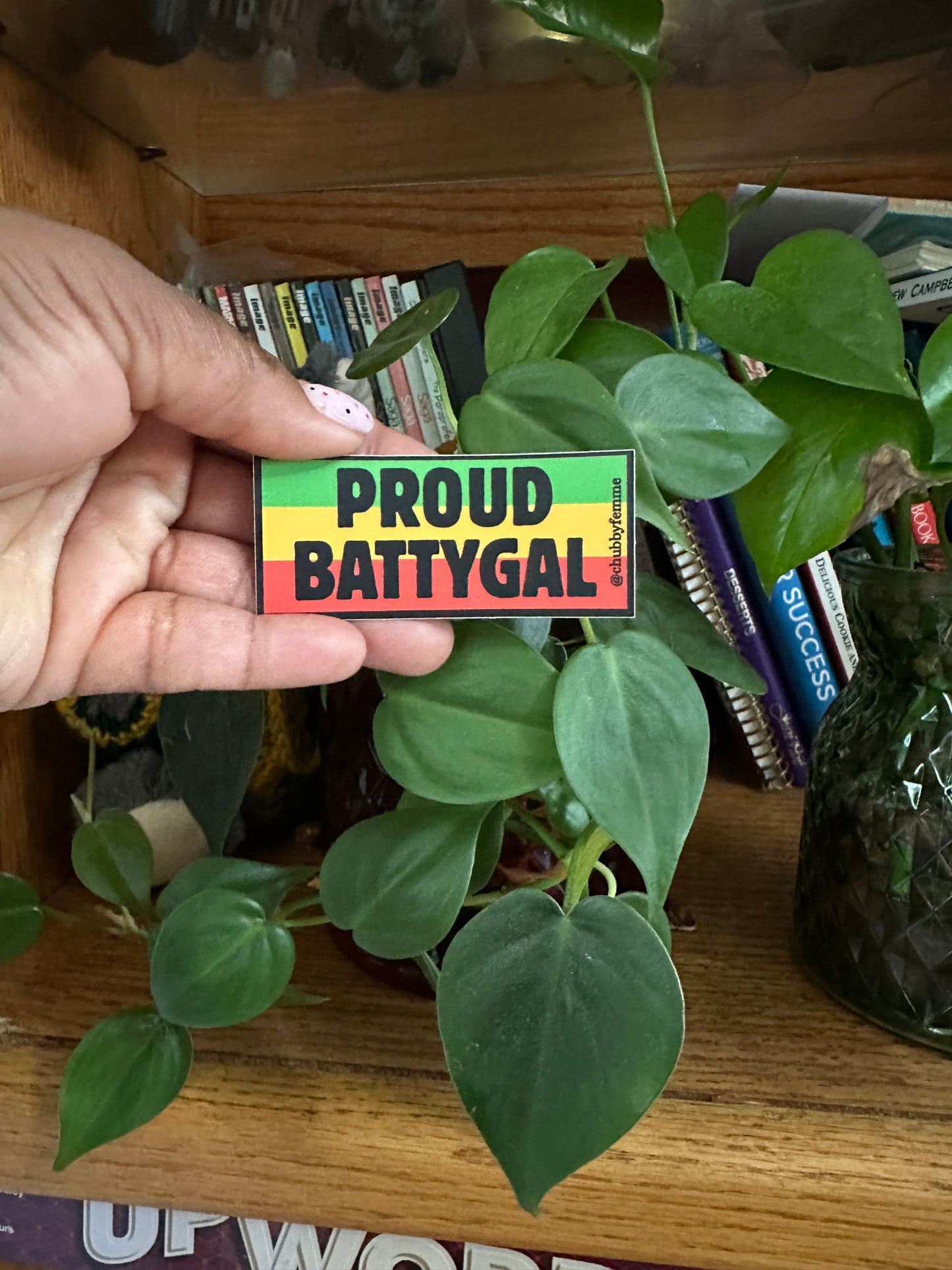 Proud Battygal Black, Red, Yellow and Green Sticker