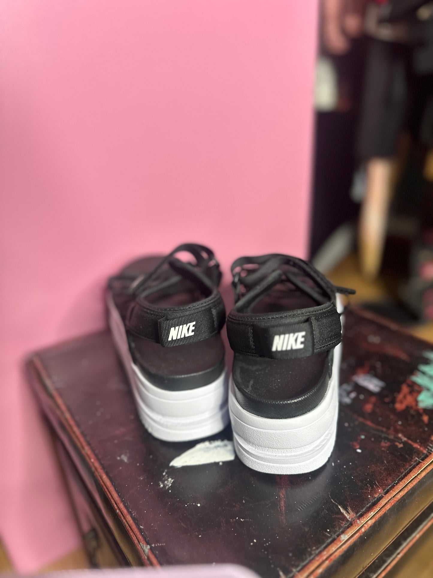 Black & White Platform Sneaker Sandals