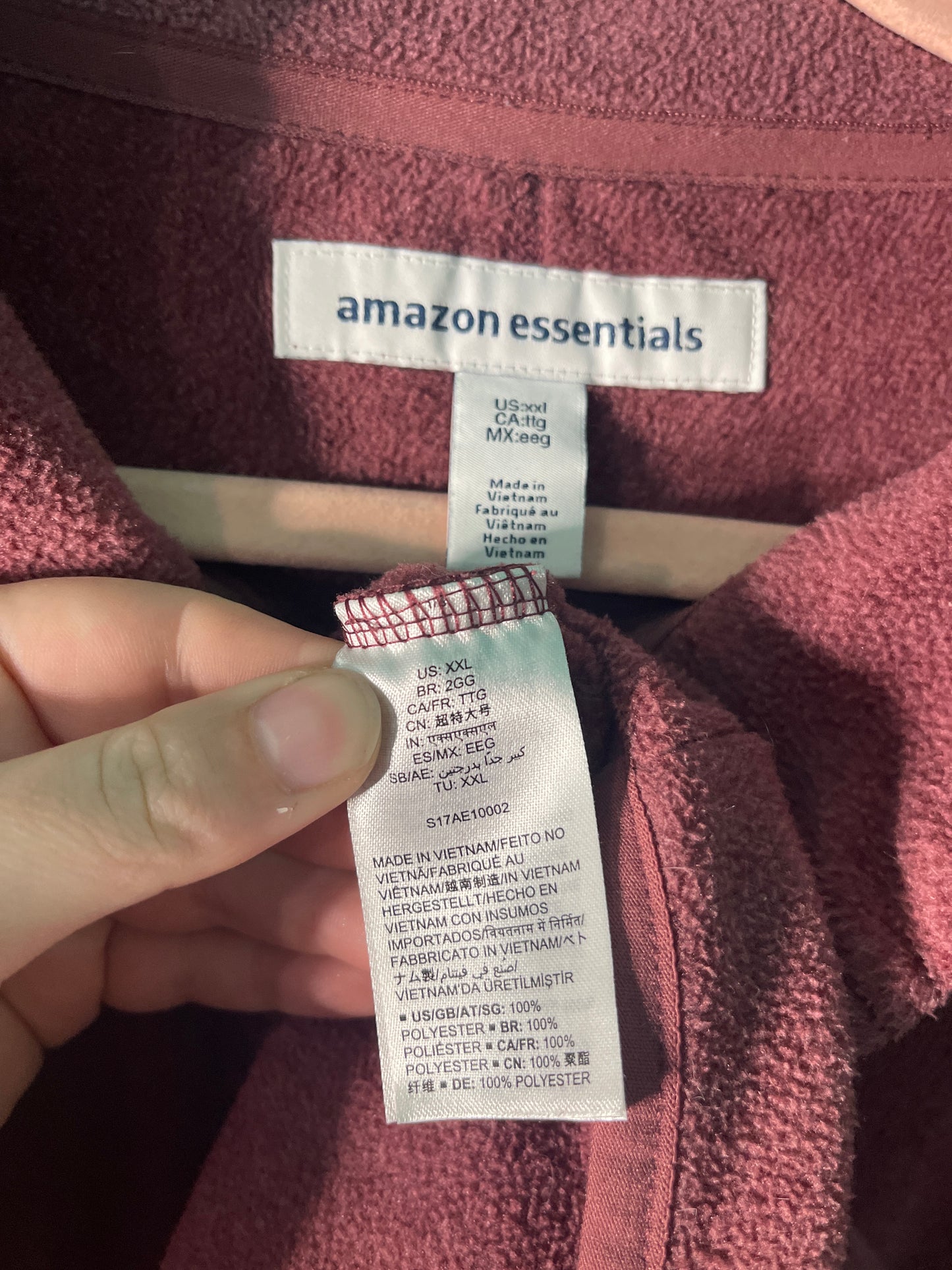 Burgundy Long Sleeved Fleece