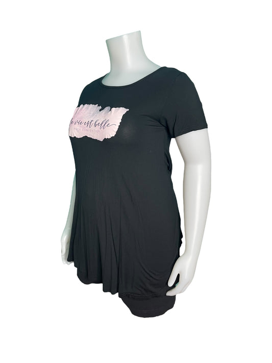 Black with Pink Graphic Design