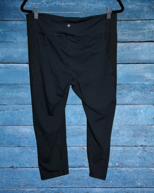 Navy Blue and Black Athletic Leggings