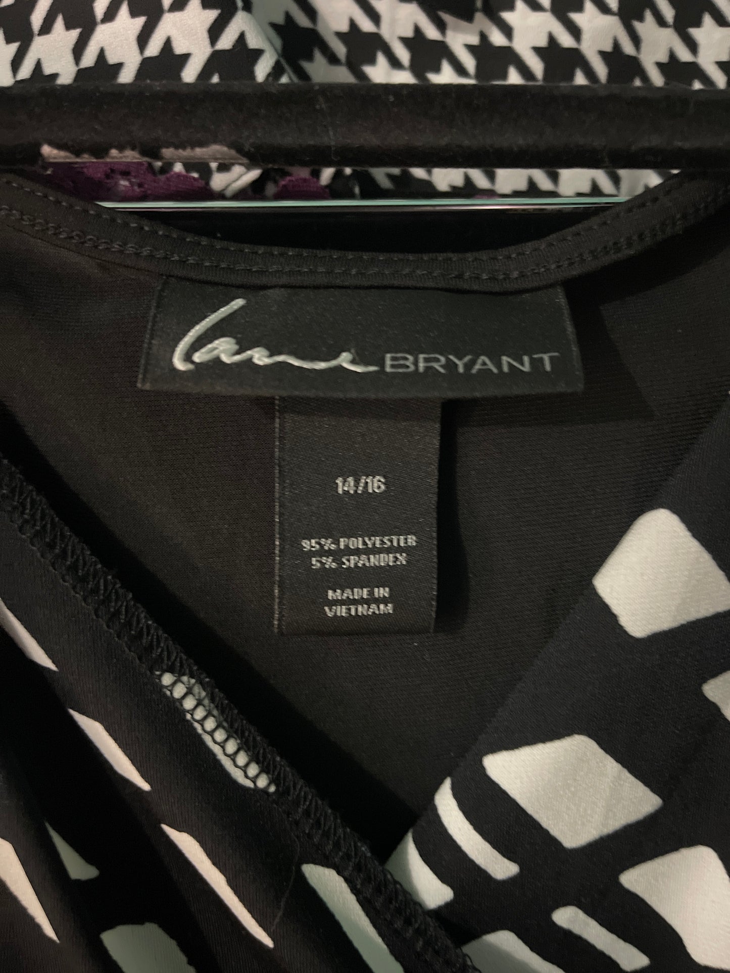 Black and White Asymmetrical V-Neck Dress