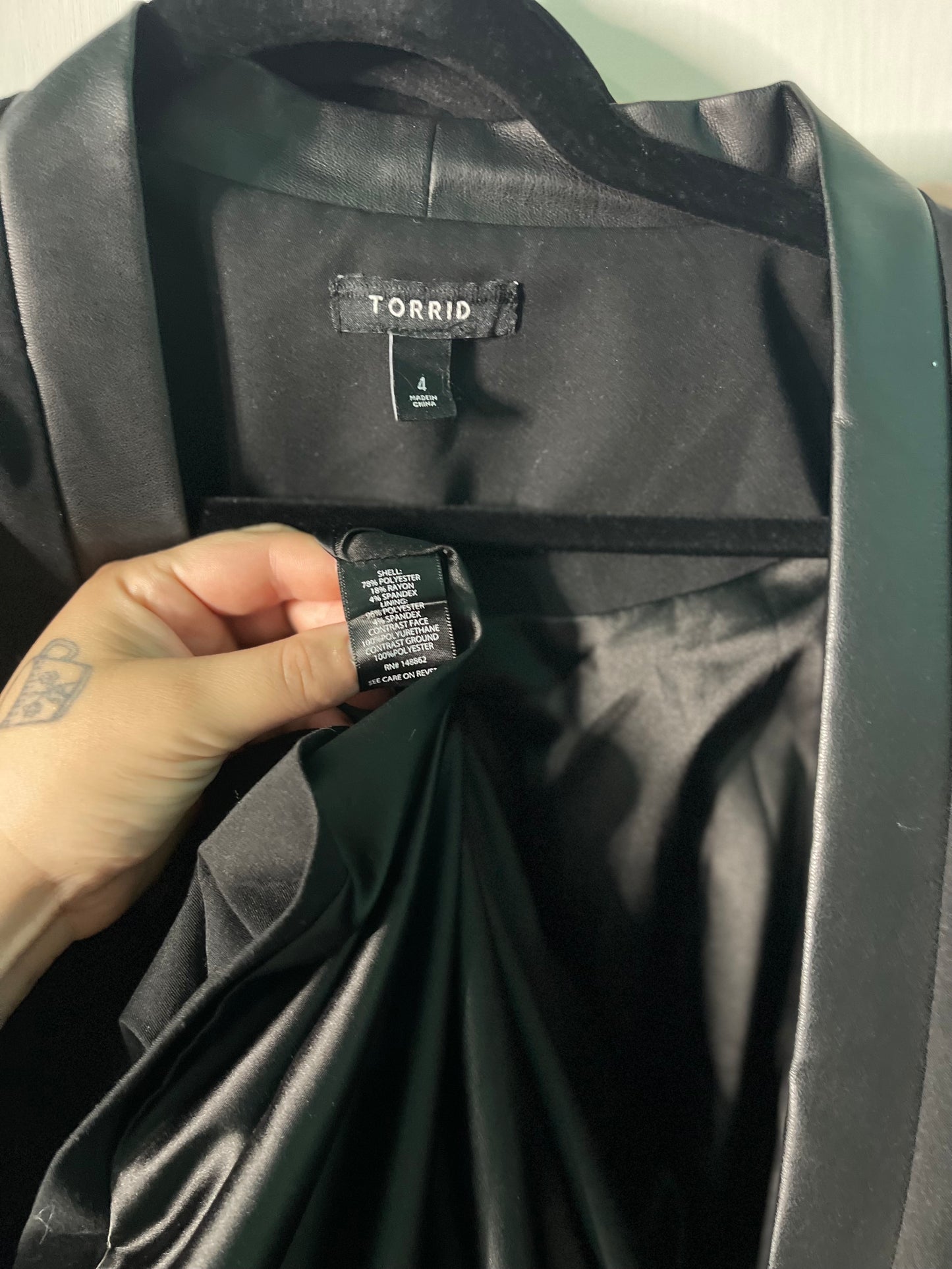 Black w/ Patent Leather detail Blazer