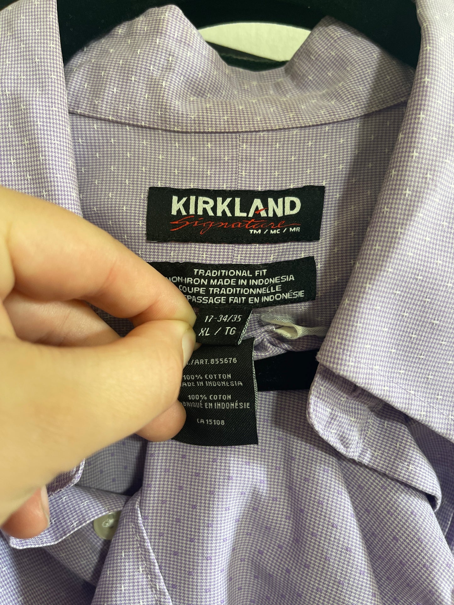 Light Purple Long Sleeved Button Up Top