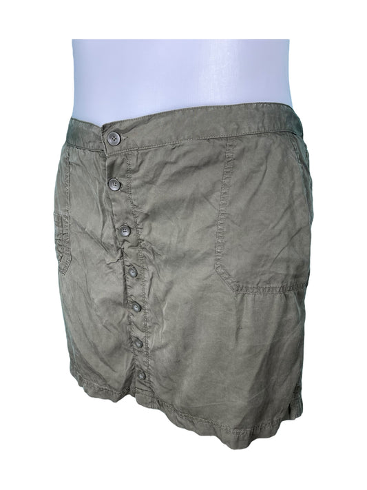Olive Green Skort with Button Detailing
