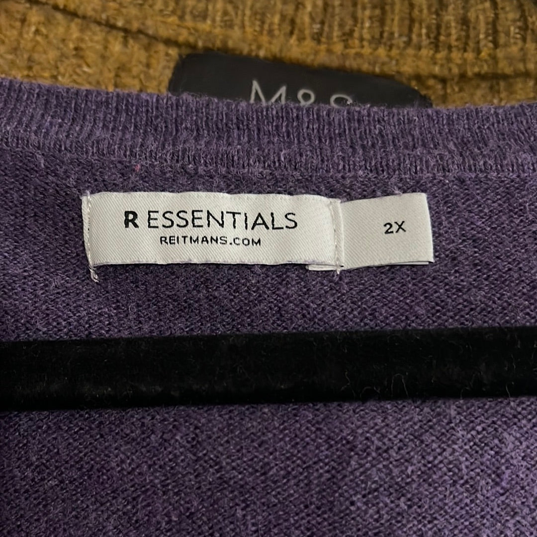 Purple V-Neck Sweater