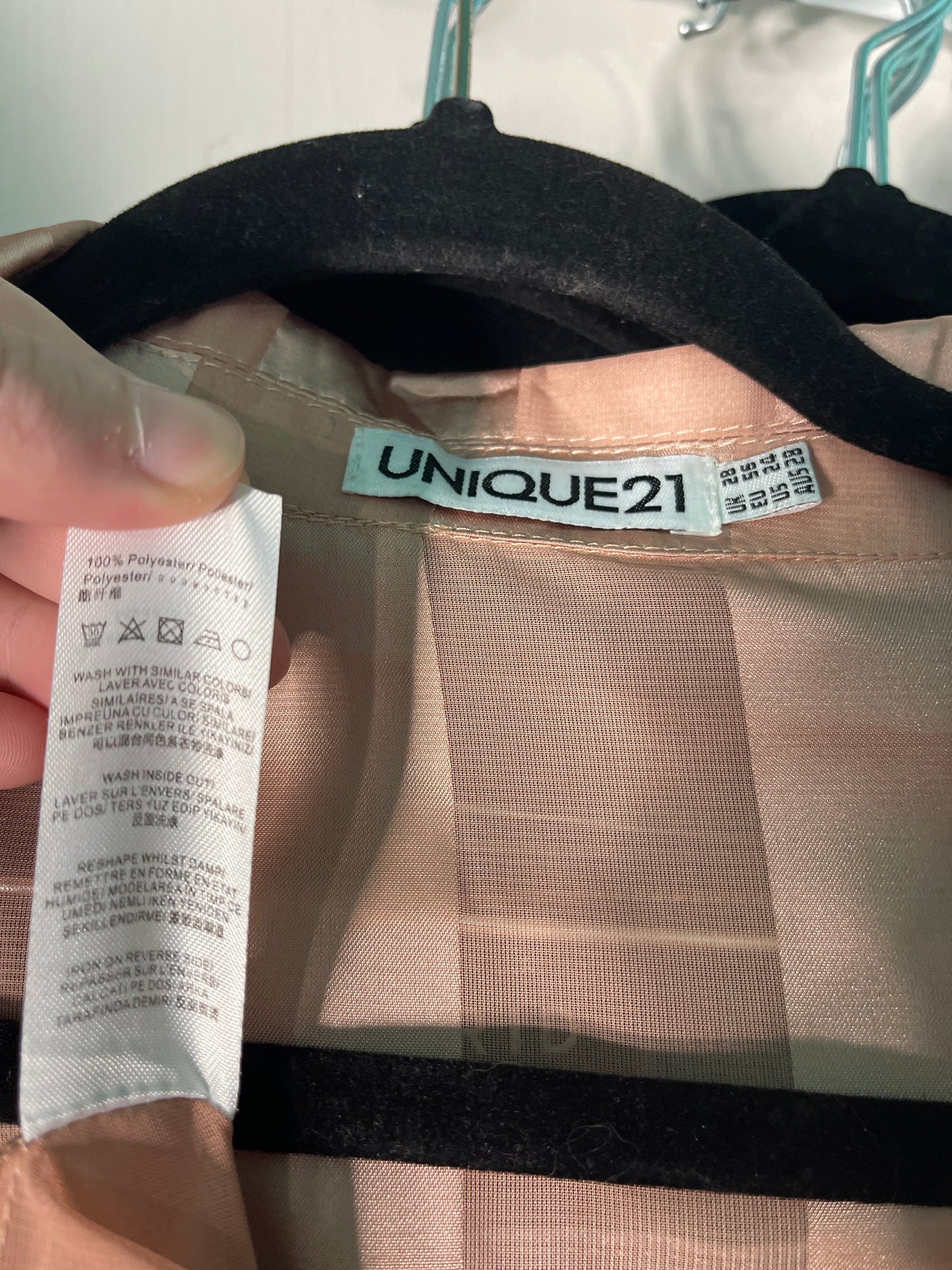 Rose Gold Striped Long Sleeve Blouse