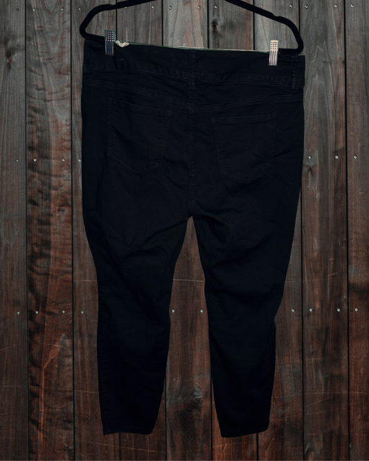 Black 3 Button Skinny Jeans