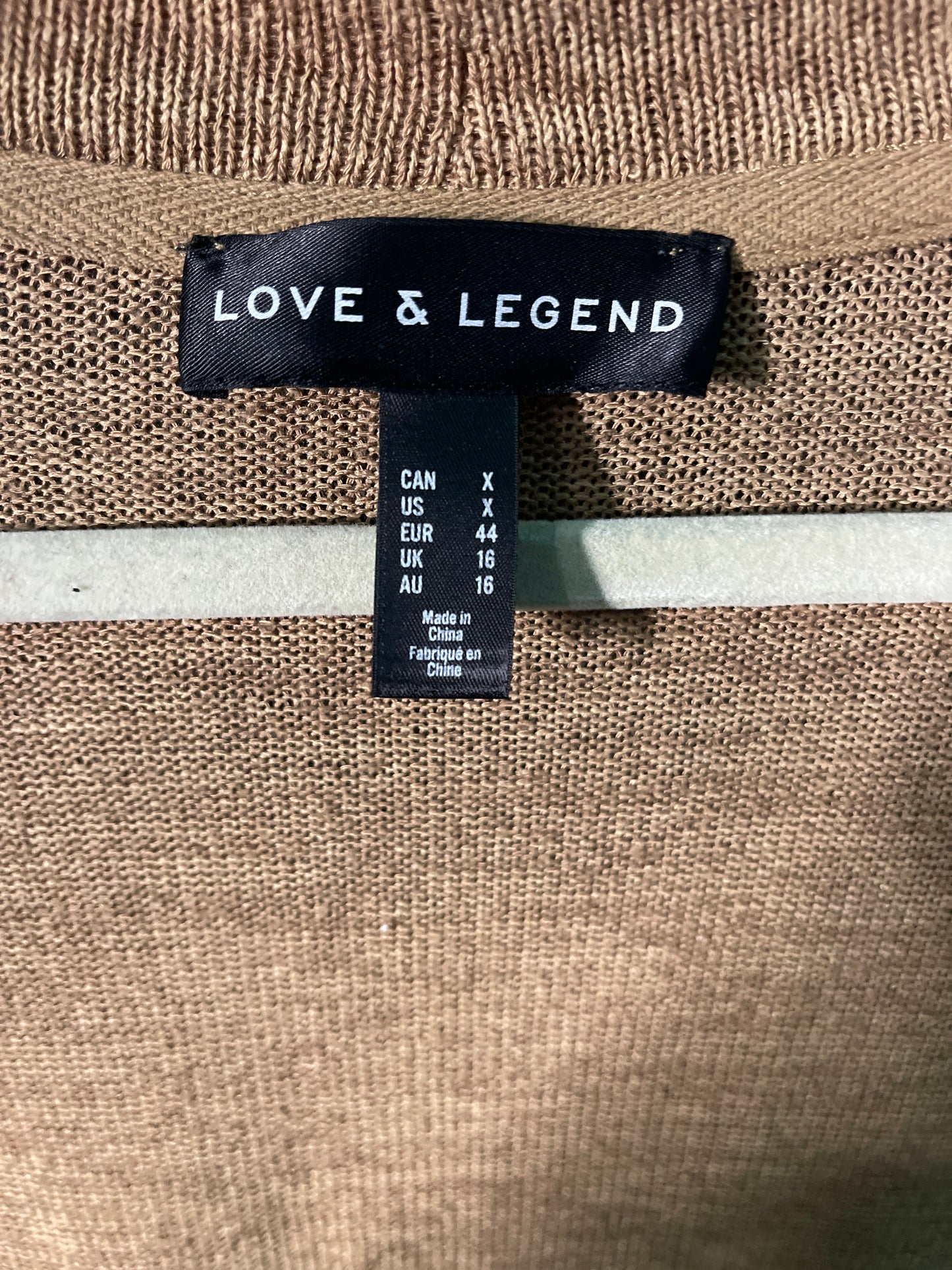 Tan Short Sleeved Maxi Cardigan