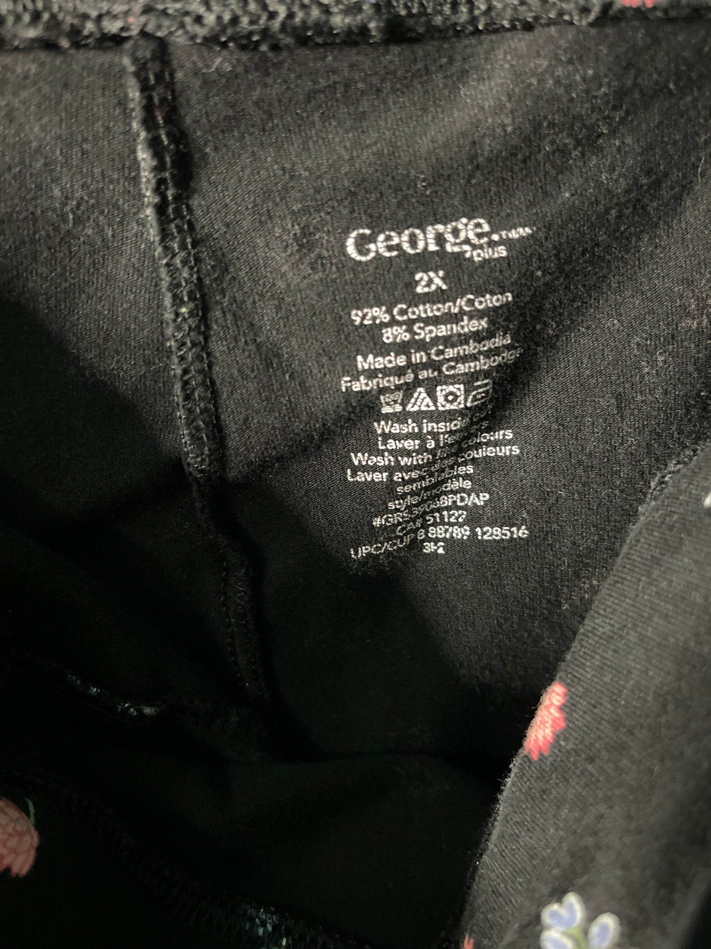 Black Floral Leggings