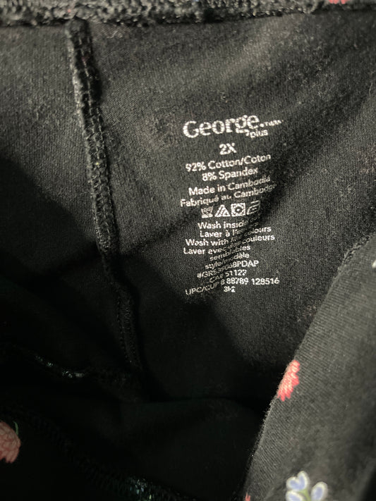 Black Floral Leggings