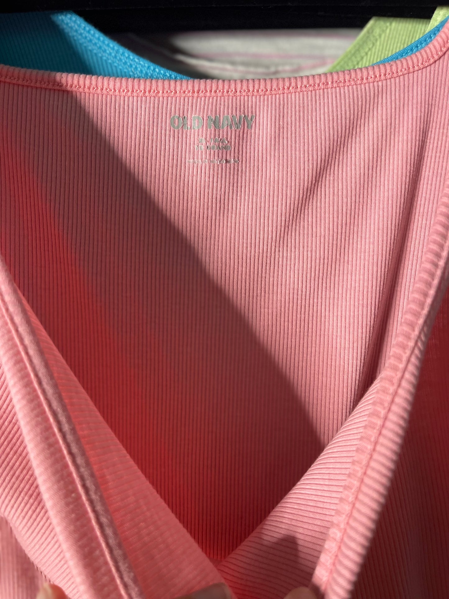 Coral Pink Square Neck Cropped Tank Top