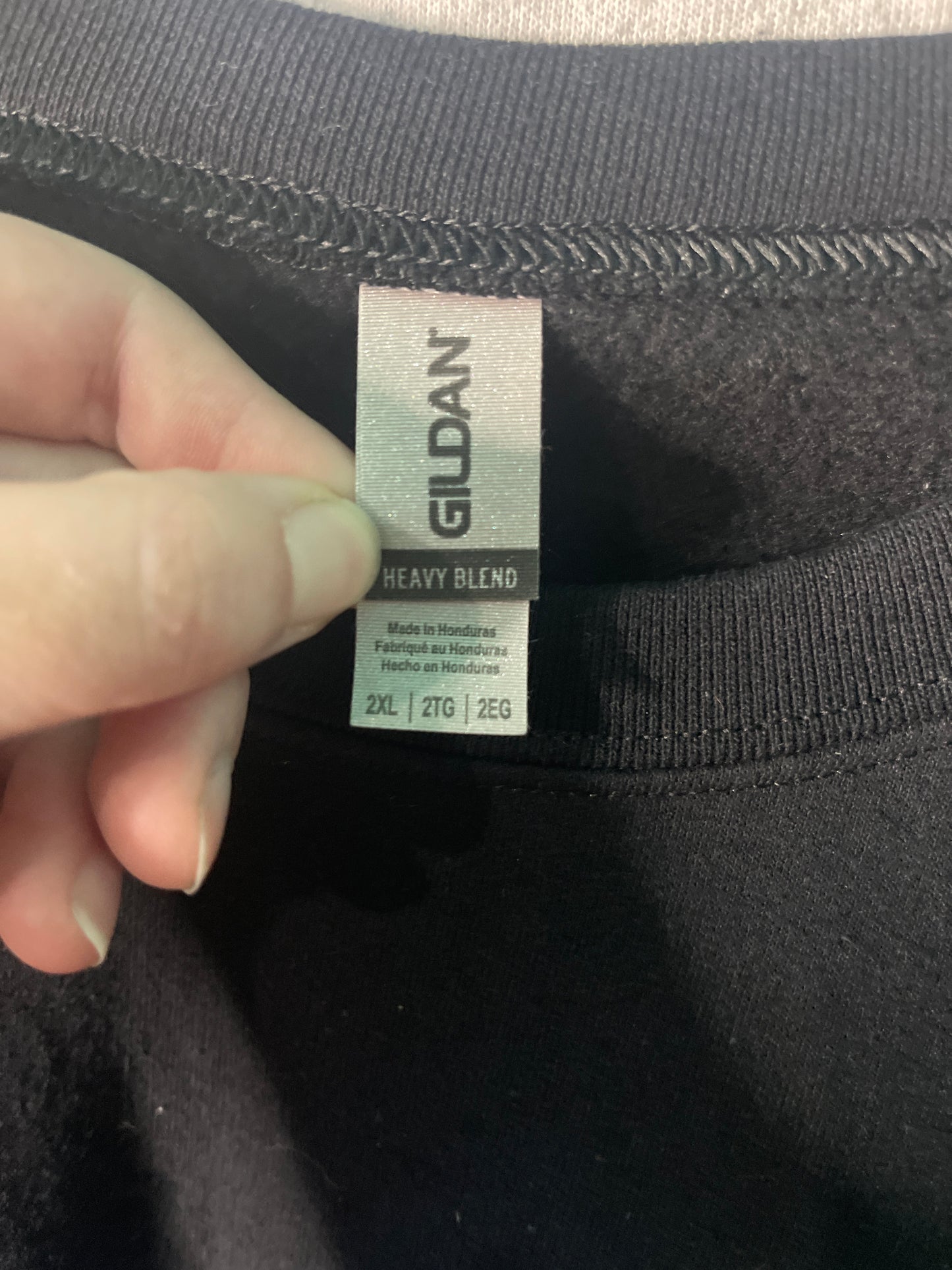 Black with Blue FATTY Embroidered Crewneck Sweatshirt