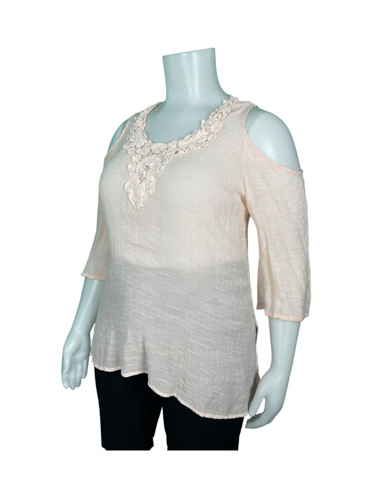 Light Pink Cold Shoulder Blouse