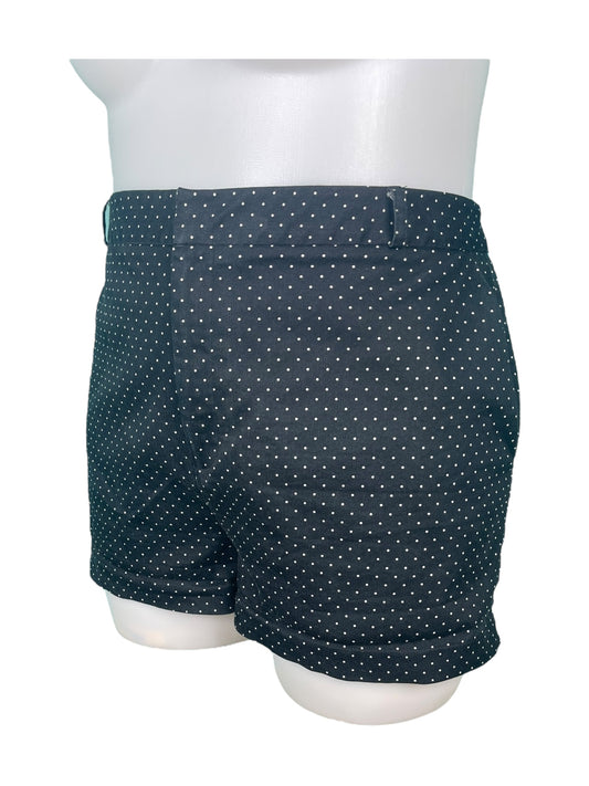 Black w/ White Polkadots Dress Shorts