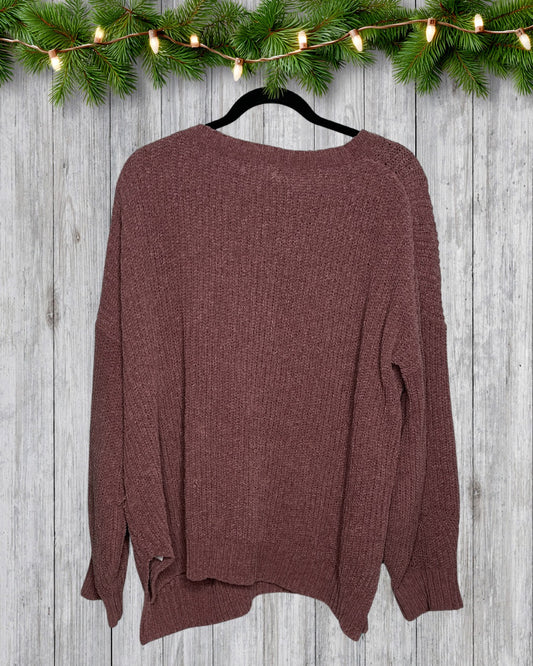 Burgundy Knit Sweater