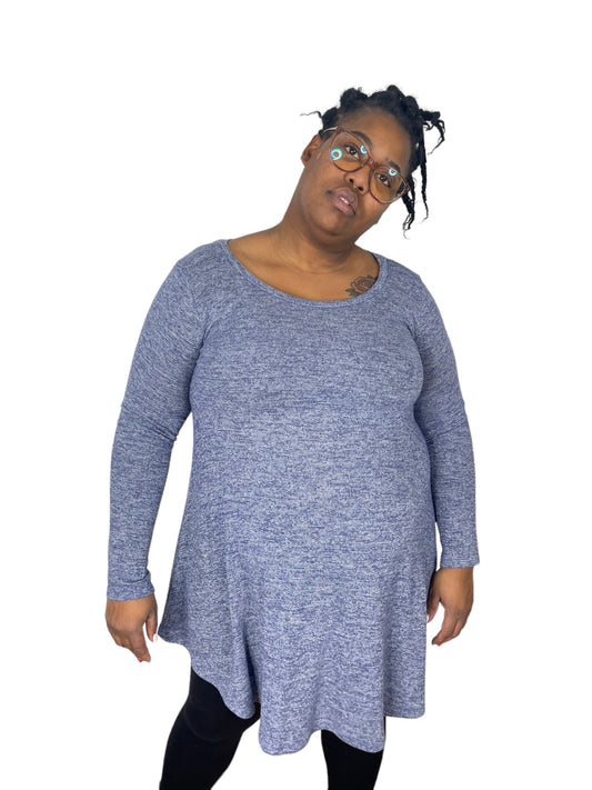 Blue Long-Sleeved Dress