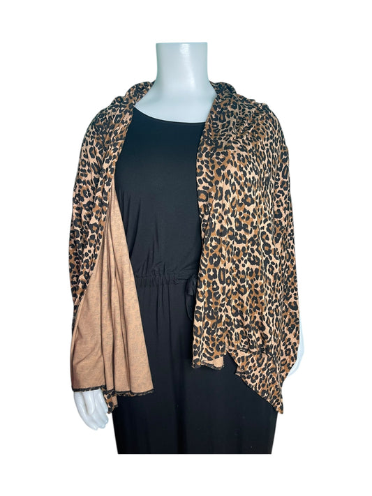 Brown & Tan Cheetah Print Scarf
