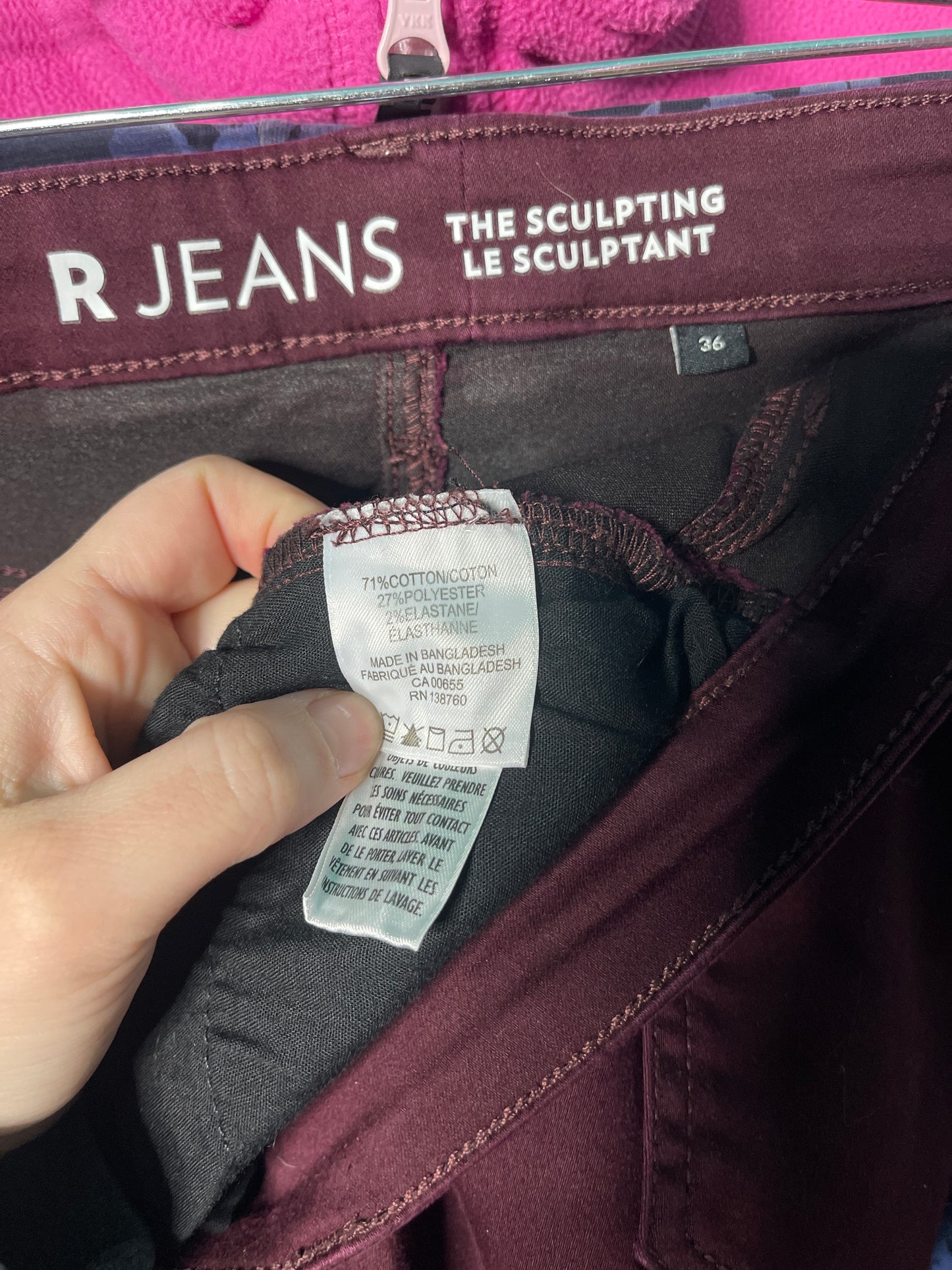 Burgundy Jeans Pants