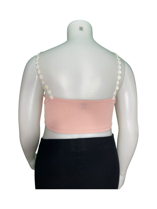 Pink daisy Strap Tank Top