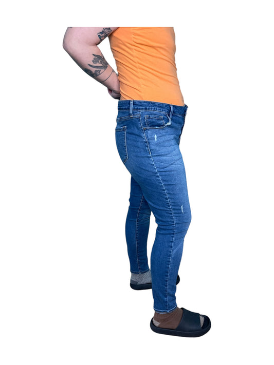 Light Blue Distressed Rockstar Super Skinny Jeans