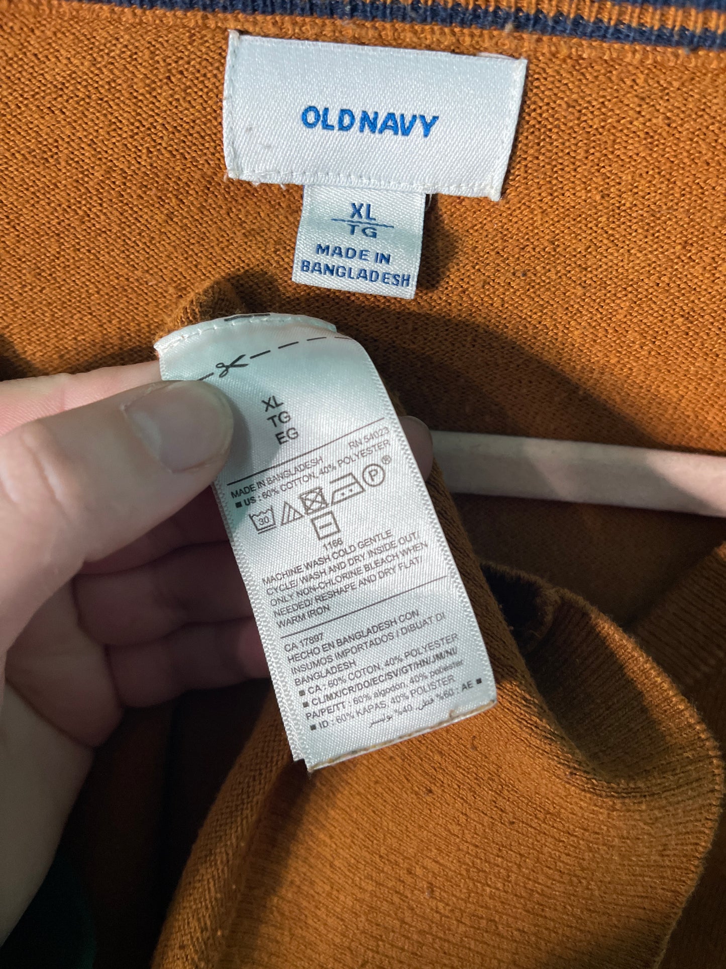 Mustard Long Sleeved V-Neck Knit Sweater