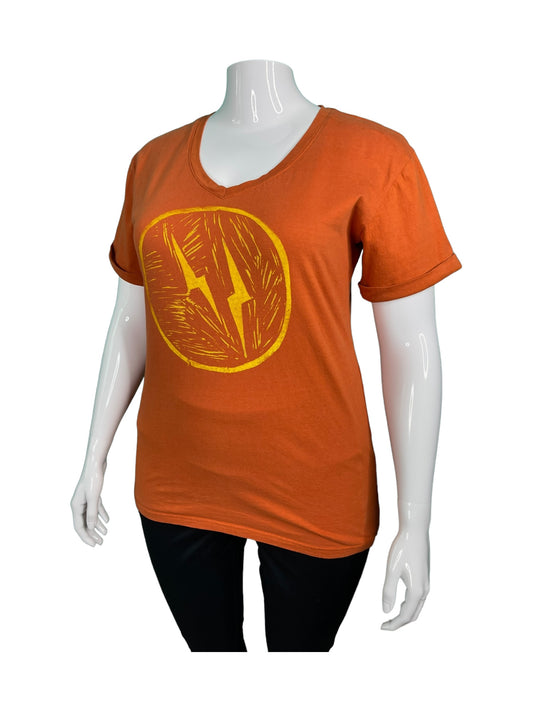 Orange w/ Yellow Graphic T-Shirt