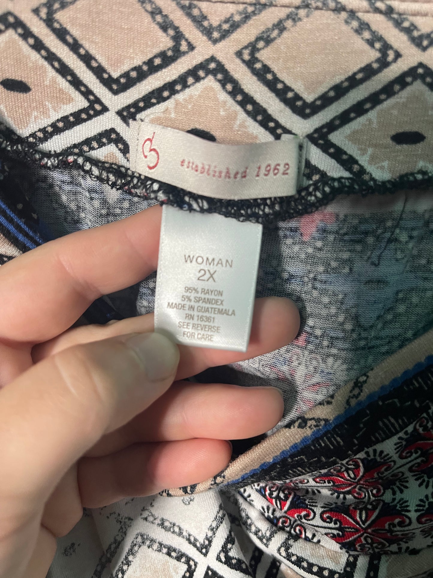 Brown, White, and Black Maxi Skirt